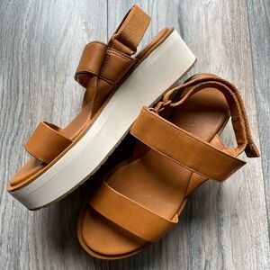 Excellent Condition Everlane The Leather Platform Sandal